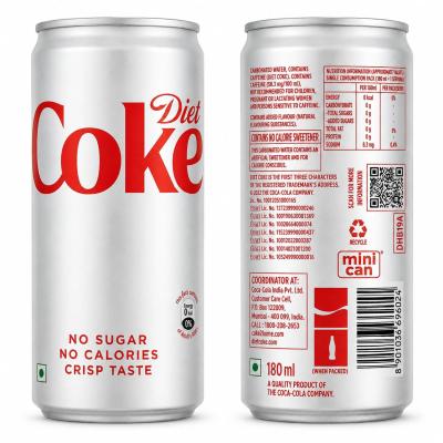DIET COKE NO SUGAR SOFT DRINK - 180ml